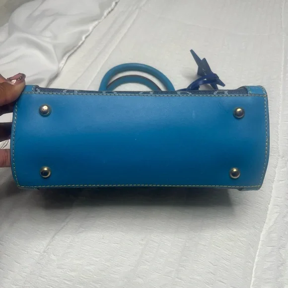 Dooney & Bourke Blue Denim Satchel - Picture 5 of 8